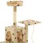 Rascador de sisal con poste para gatos color Beige Huellas, , large indicador imagen numero 5