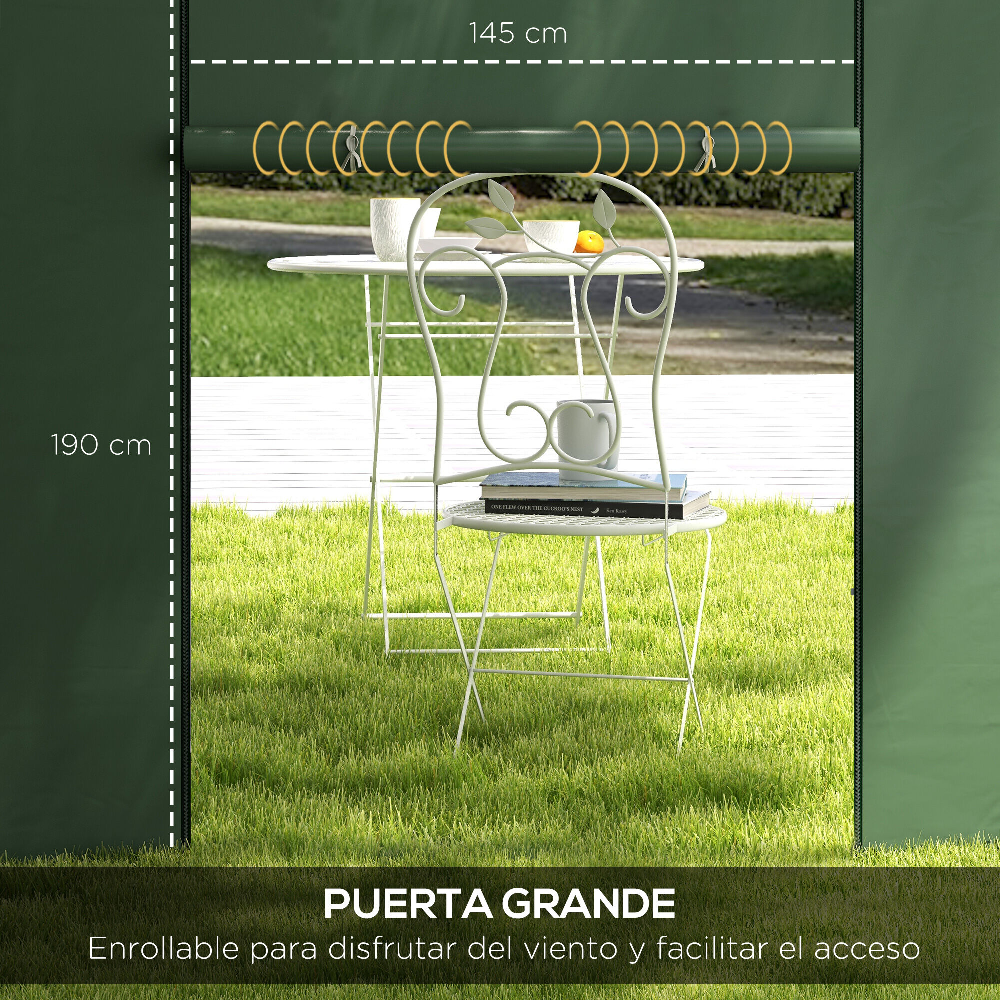 Outsunny Paredes para Carpa Verde, , large Imagen numero 5