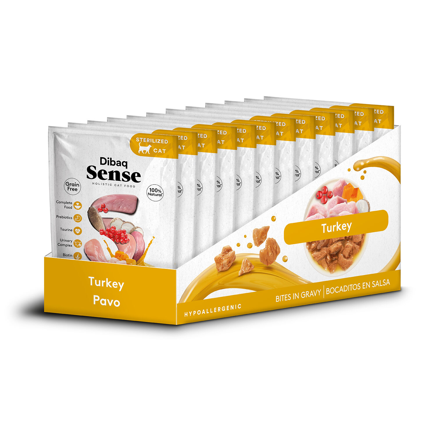 Dibaq Sense Bocaditos en salsa Pavo, 12 unidades x 100gr, , large Imagen numero 1