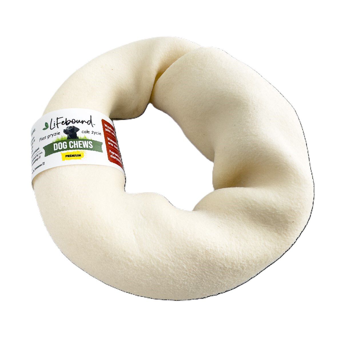 Lifebound Hueso masticable de cuero de ternera, anillo peque&ntilde;o, lote de 10, 8,9 cm, , large Imagen numero 1