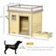 PawHut caseta moderna de madera natural para perros, , large indicador imagen numero 2