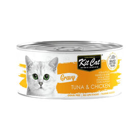 Kit Cat At&uacute;n con Pollo Lata Salsa para gatos
