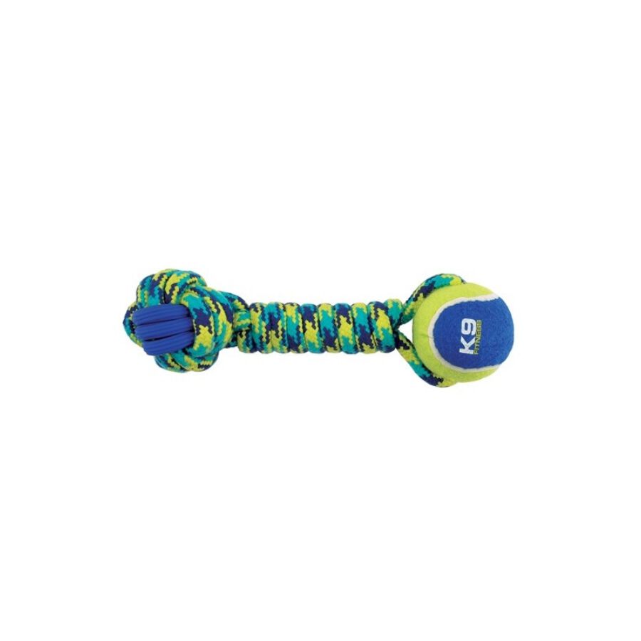 Juguete mancuerna de cord&oacute;n y TPR para perros Zeus Fitness Tug, 28 cm, , large Imagen numero 1