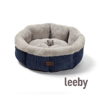 Leeby cuna redonda suave gris para gatos