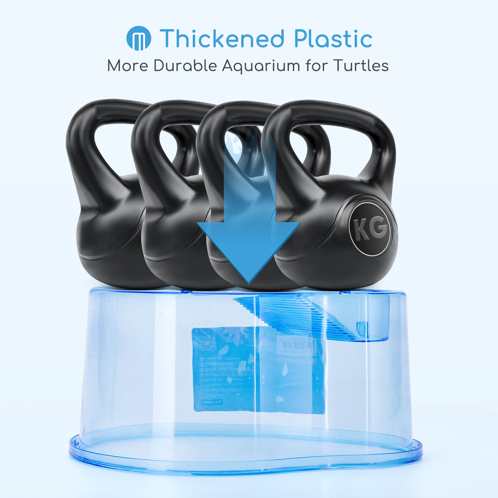 Nobleza - Acuario para Tortugas con Palmera, Terrario de Pl&aacute;stico, L32.5*W23.5*H13CM, , large Imagen numero 3