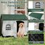 COSTWAY Caseta Perros de Pl&aacute;stico, Refugio para Mascotas con Puerta Bloqueable, 3 Ventanas, Techo Inclinado y Base con Orificios de Drenaje, Jaula Impermeable para Interior y Exterior (Verde), , large indicador imagen numero 4