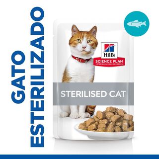 Hill's Science Plan Sterilised Young Adult Trucha Sobre en Salsa para gatos