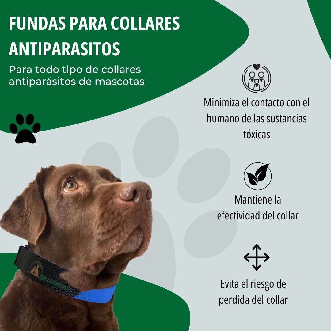COLLARWRAP Funda Collar Antiparasitario Azul para perros thumbnail