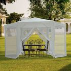 Carpa Hexagonal con mosquitera color Crema, , large image number null