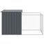 vidaXL Caseta perros con corral acero galvanizado gris 110x813x110 cm, , large indicador imagen numero 7