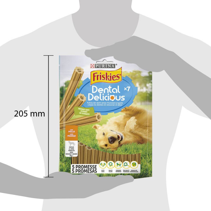 7 barritas Friskies Delicious Snack Dental de Pollo para perros, , large Imagen numero 3