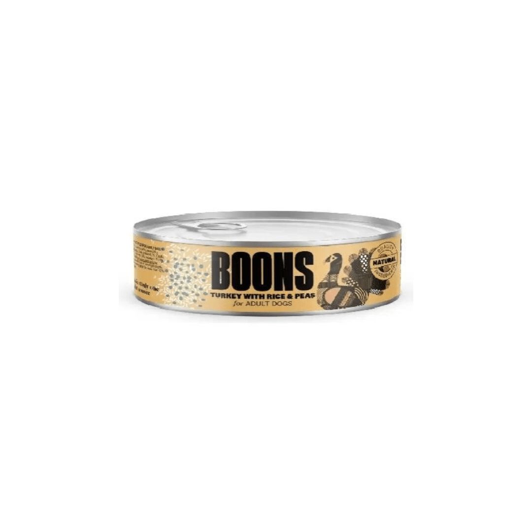 Boons Latas Pavo Arroz y Guisantes Para Perros Pack Ahorro, , large Imagen numero 1