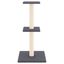 vidaXL Rascador para gatos con postes de sisal gris oscuro 73 cm, , large indicador imagen numero 2