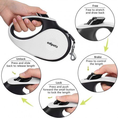Edipets correa extensible blanca 25 kg para perros thumbnail