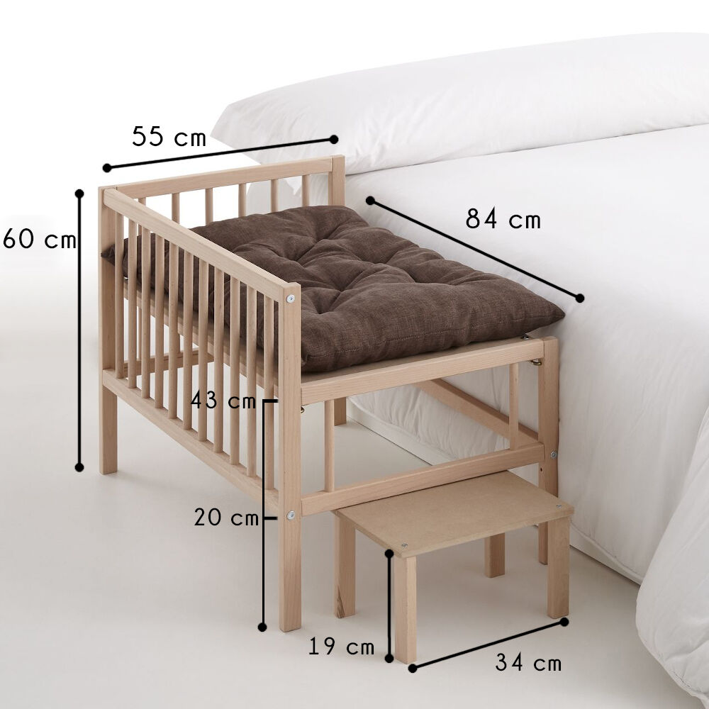 Cool Dreams Pet Cama elevada de madera con escalera para mascota thumbnail