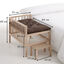 Cama elevada de madera con escalera para mascota Faunatic con colchón. Colecho junto a tu mascota (2 alturas), , large indicador imagen numero 3