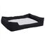 Vidaxl sof&aacute; acolchado rectangular con coj&iacute;n negro y blanco para perros, , large indicador imagen numero 2