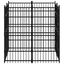 Vidaxl perrera con puerta y bisagras negra para perros, , large indicador imagen numero 14