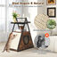 COSTWAY Gabinete para Gatos, Mesa de Noche Casa para Gatos con Estante de 2 Niveles en Forma de A Mueble de Madera para Mascotas para Dormitorio Sala de Estar, , large indicador imagen numero 2