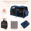 COSTWAY Transport&iacute;n de Doble Compartimento Perro Gato, Bolsa de Transporte Port&aacute;til 3 en 1 con 2 Hamacas Desmontables, Jaula Suave para Mascotas con Bolsa de Transporte 100 x 58 x 61cm (Azul), , large indicador imagen numero 5
