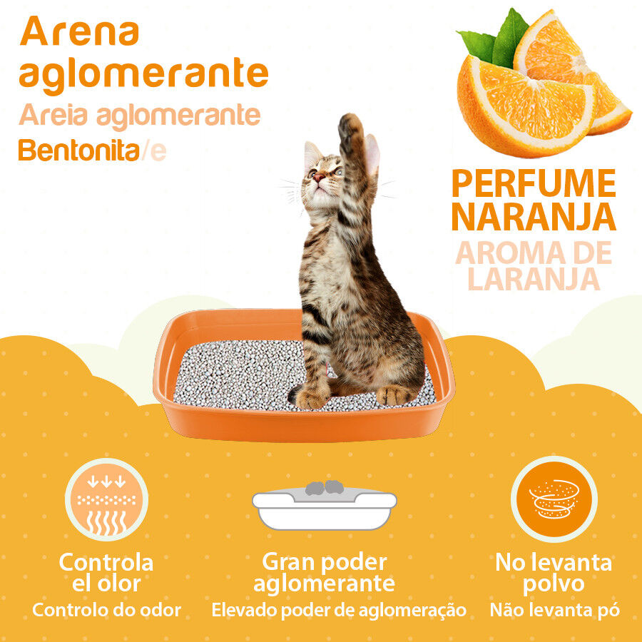 TK-Pet Arena Aglomerante de Bentonita Natural con perfume de Naranja para gatos thumbnail