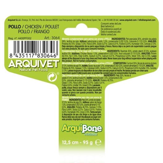 Hueso Arquibone Pollo para perros sabor Pollo, , large image number null