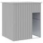 vidaXL Caseta perros tejado acero galvanizado gris claro 165x153x181cm, , large indicador imagen numero 1