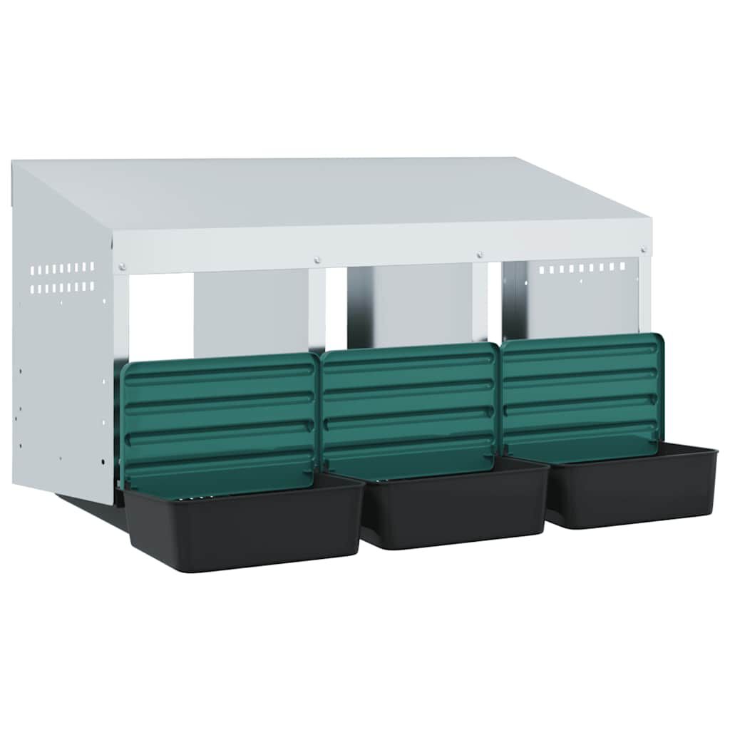 vidaXL Nido para gallinas de acero galvanizado para montar en la pared thumbnail