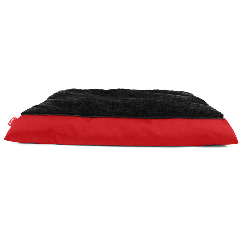 Gauty Cama Redonda para Perros y Gatos  Tela Impermeable y pelo - Rojo y negro, , large Imagen numero 1