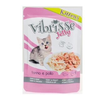 Vibrisse Kitten Atún y Pollo en Gelatina sobre para gatitos