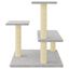 vidaXL Rascador para gatos con postes de sisal gris claro 61 cm, , large indicador imagen numero 3