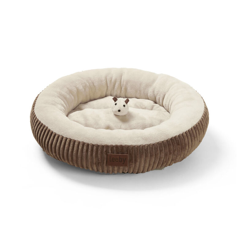 Leeby cuna redonda suave marrón para gatos thumbnail