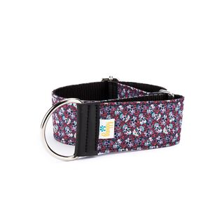 Pamppy galgo speedy collar regulable evan roses negro y rosa para perros