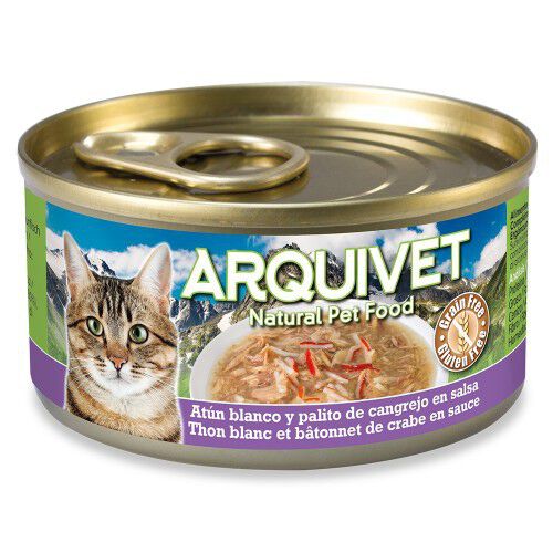 Comida h&uacute;meda Arquivet para gatos sabor at&uacute;n blanco y cangrejo, , large Imagen numero 1