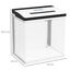 PawHut Acuario de Cristal de 28L Pecera Pequeña con Sistema de Filtro Iluminación LED Bomba de Agua 38x26x39,5 cm Blanco, , large indicador imagen numero 3