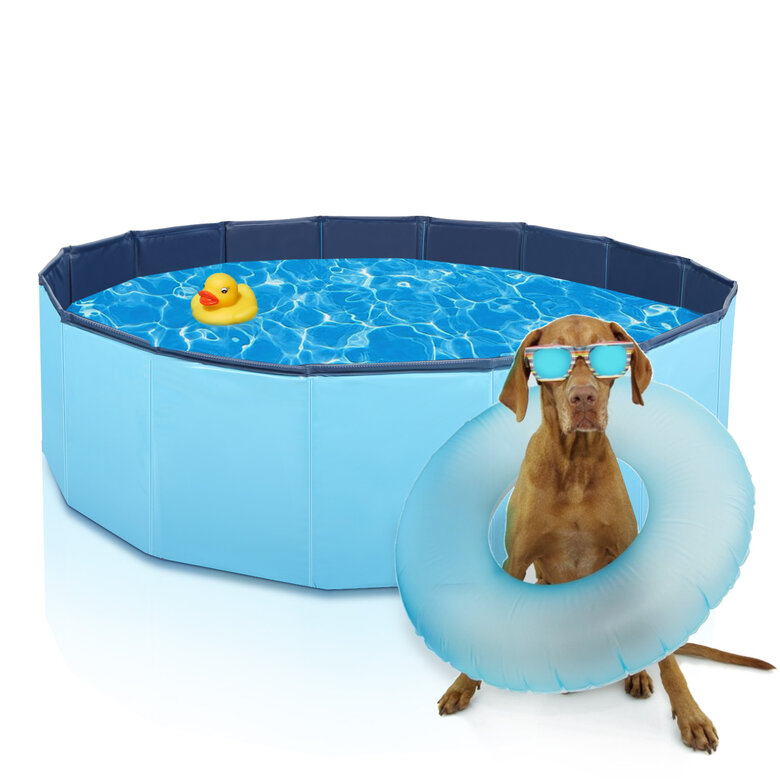 Nobleza Piscina para Perros 120 cm Bañera Plegable para Niños Mascotas  Piscina Resistente y Estable PVC Antideslizante Adecuado para Interior  Exterior al Aire Libre Azul