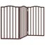 vidaXL Puerta para perros plegable 3 paneles álamo marrón roble 150 cm, , large indicador imagen numero 1