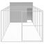 vidaXL Caseta perro corral acero galvanizado gris claro 214x1069x181cm, , large indicador imagen numero 6