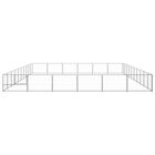 Vidaxl perrera amplia plateada para perros, , large image number null