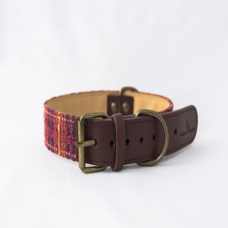 Collar Luca hecho a mano para perros color Rojo/Amarillo/Azul, , large image number null