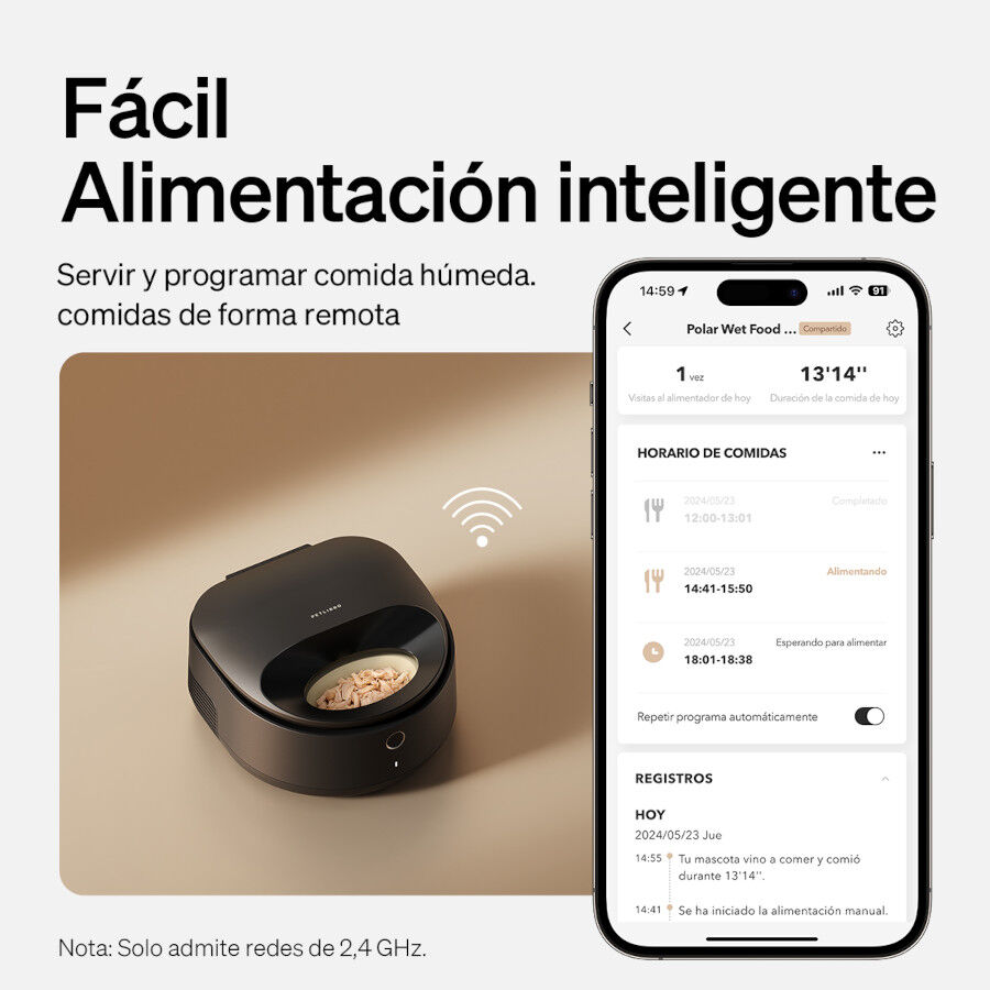 Petlibro Polar Comedero autom&aacute;tico para comida h&uacute;meda para perros y gatos, , large Imagen numero 7