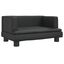 vidaXL Cama para perros de cuero sintético negra 80x45x30 cm, , large indicador imagen numero 1