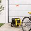 vidaXL Remolque bicicleta para perros hierro tela Oxford amarillo gris, , large indicador imagen numero 10