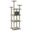 Vidaxl rascador árbol con casa gris claro para gatos, , large indicador imagen numero 5