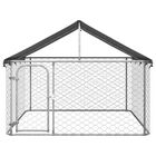 VidaXL Perrera Exterior Plateada para perros, , large image number null