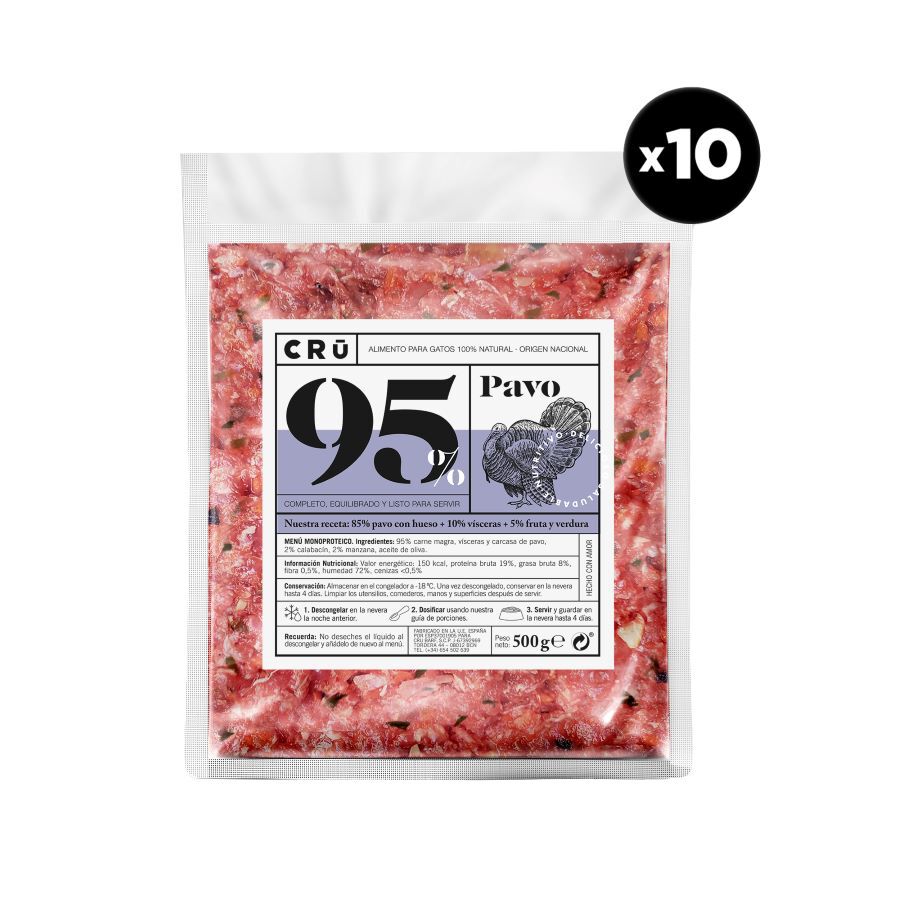 Cru Comida Natural Barf Caja Pavo para perros thumbnail