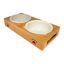 Edipets comedero doble blanco de madera para mascotas, , large indicador imagen numero 1