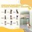 PawHut Barrera para Perros Puerta para Perros con Ancho Ajustable 76-104 cm Barrera de Seguridad para Perros con 2 Extensiones para Escaleras y Puertas Blanco, , large indicador imagen numero 4