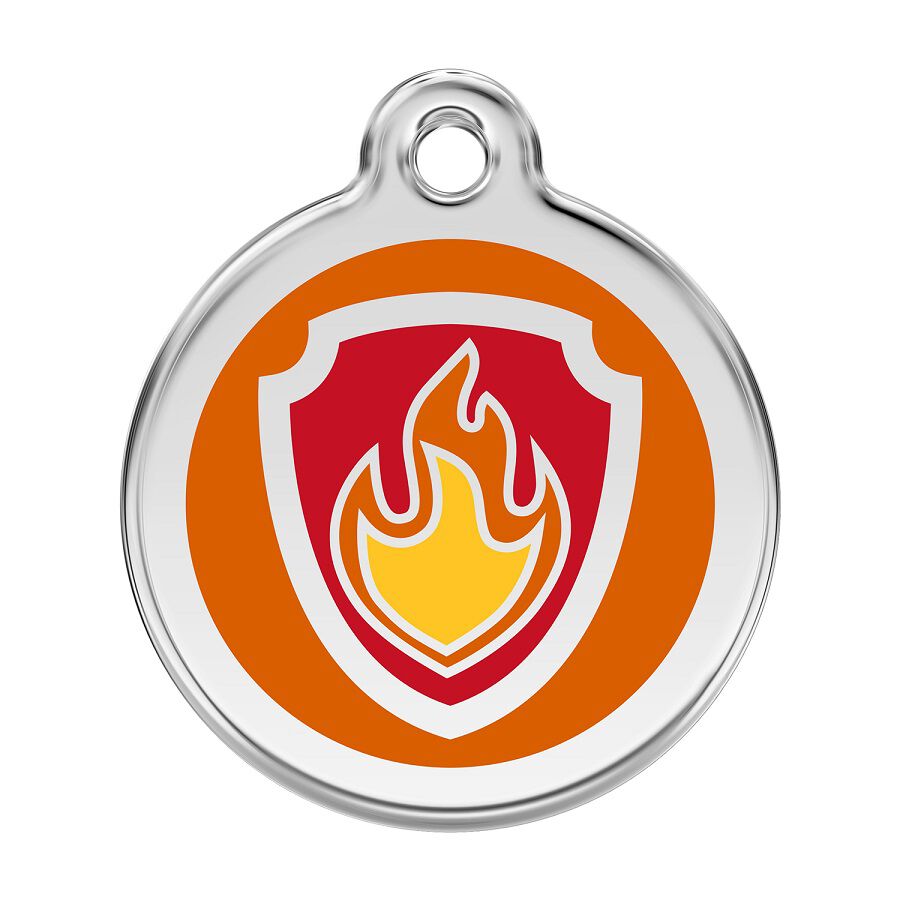 Placa identificativa Acero Inoxidable Esmalte Nickelodeon Paw Patrol Marshall Naranja para perros, , large Imagen numero 1