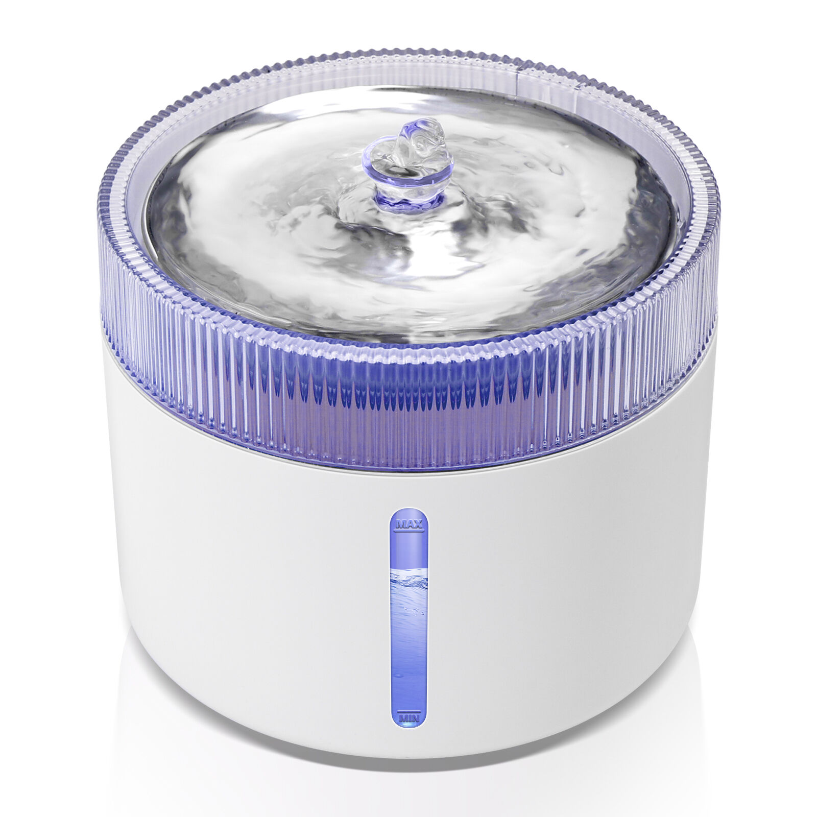 Nobleza - Fuente para Gatos 2L, Fuente de Agua para Mascotas Ultra Silenciosa, Luz LED Inteligente, con Filtros De Carb&oacute;n Activado Y Bomba De Agua, Apto para M&uacute;ltiples Mascotas, Blanco, , large Imagen numero 1